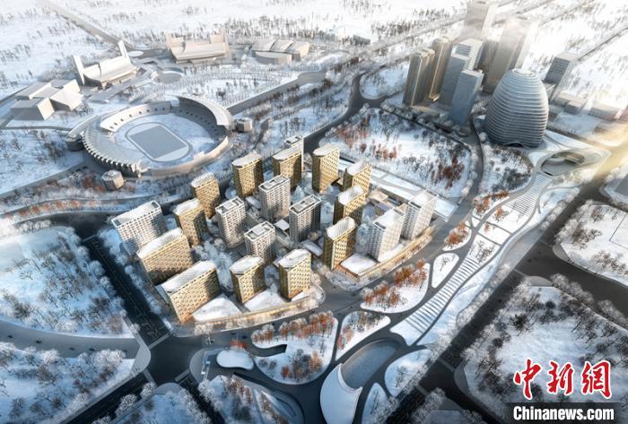 资料图：12月3日，北京冬奥村项目主体结构全部封顶，计划于2020年年底完工 供图
